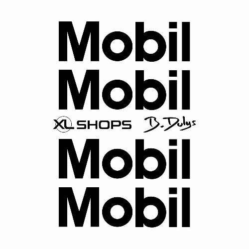 MOBIL 80's - 4 sticker decals for vintage cars MOBIL