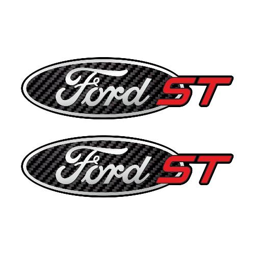 2 sticker FORD ST look carbone  FORD