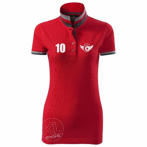 TEAM OF TUNISIA customizable women polo  - Type 2 TUNISIE