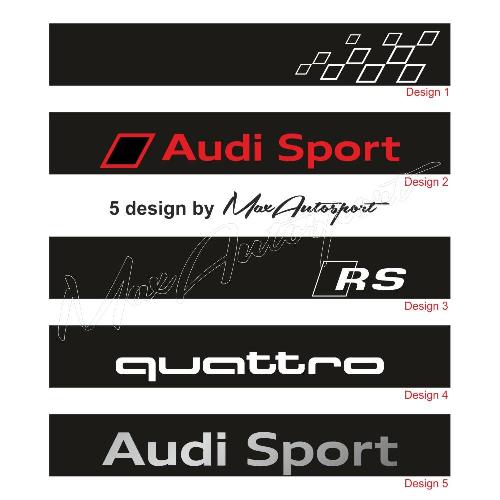 AUDI SPORT RS and QUATTRO sunstripe windshield decal 5 design AUDI