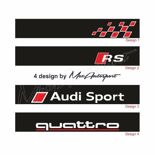 AUDI SPORT RS and QUATTRO sunstripe windshield decal 4 design AUDI