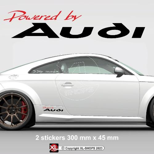 2 sticker decal Powered by AUDI AUDI