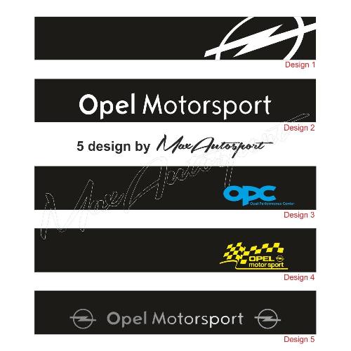 OPEL MOTORSPORT sunstripe windshield decal 5 design OPEL