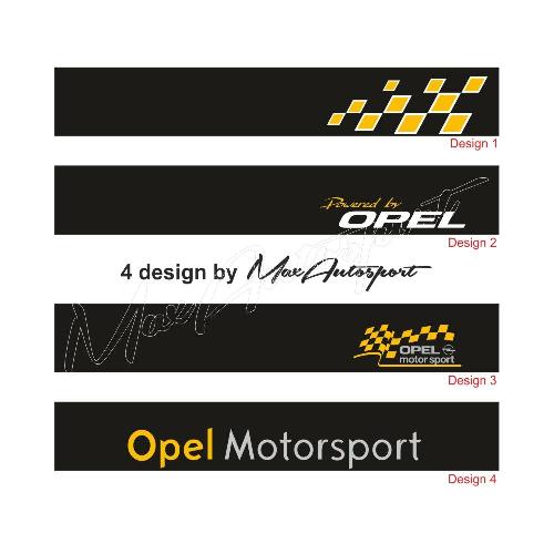 OPEL MOTORSPORT Windschutzscheibe aufkleber 4 design OPEL