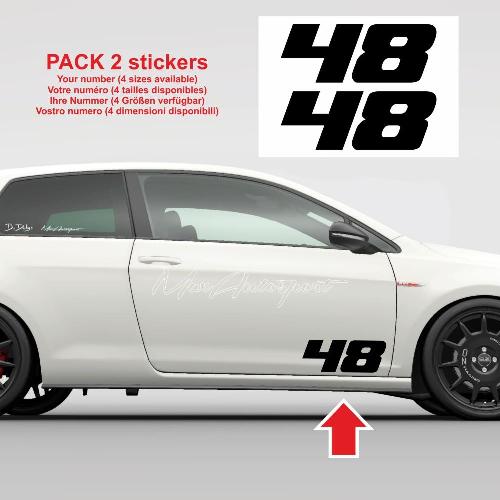 2 race number sticker decal MAX AUTOSPORT