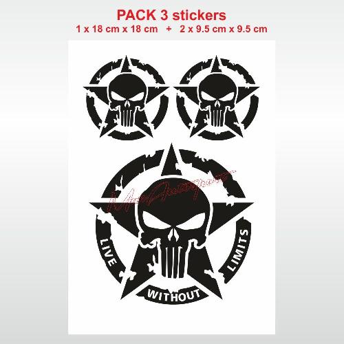 1 pack sticker LIVE WITHOUT LIMITS AUDI