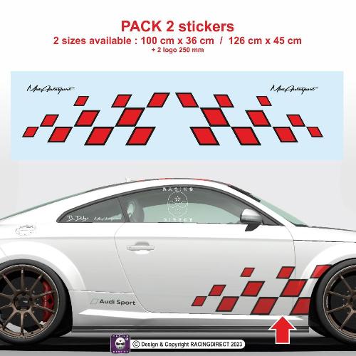 TRACKDAY two-tone sticker kit for AUDI - 1 left + 1 right AUDI