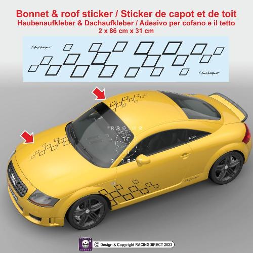 TRACKDAY sticker kit for roof and bonnet AUDI