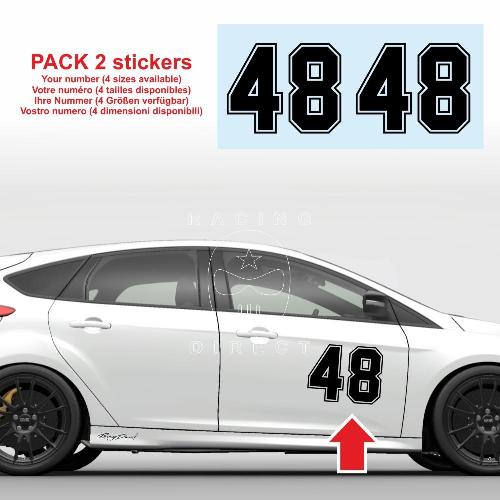 2 sticker Numéro de course RACING DIRECT