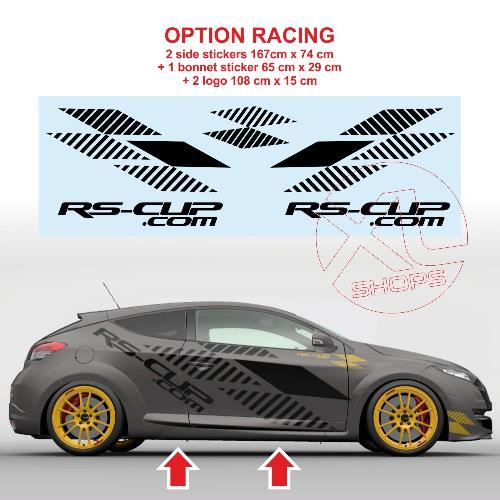 RS Ultime STREET RACING option - Renault sticker decals kit RS-CUP