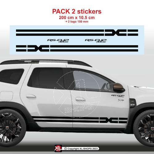 2 Racing side skirt decal for Dacia Duster RS-CUP