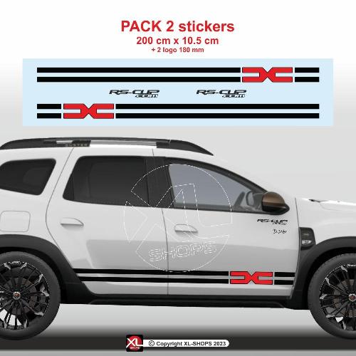 2 Racing X side skirt decal for Dacia Duster RS-CUP