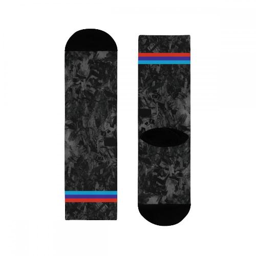 Forged Carbon Racing sock with M Power coloured stripes 