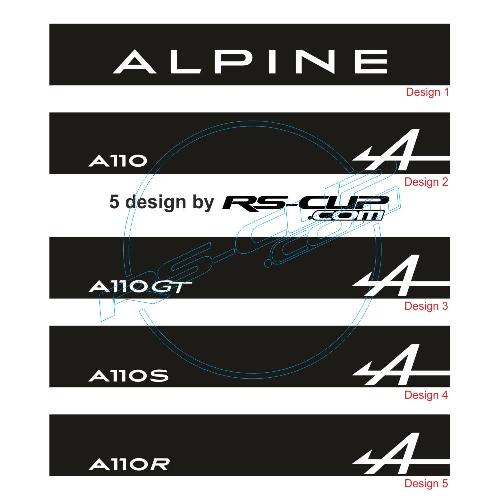 ALPINE A110 sunstripe windshield decal type 2 ALPINE