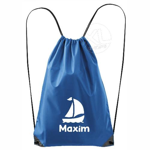 Customizable Sailboat backpack for boys with a personalized name 