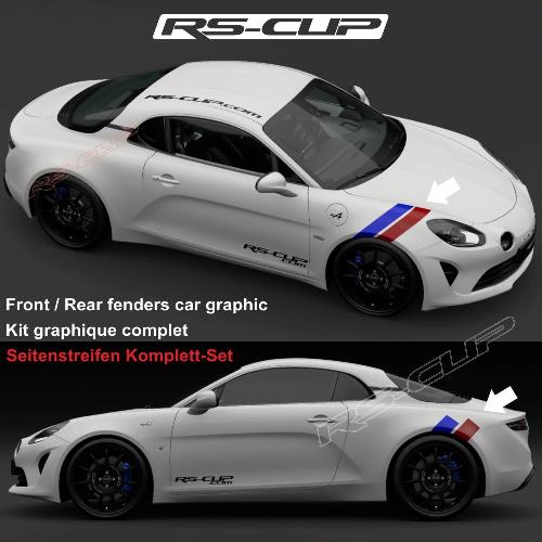 BLUE RED stripe decals kit for ALPINE A110 A110S PURE LEGEND RS-CUP